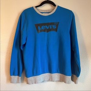 Levi’s Boys Blue & Gray Crewneck Sweatshirt